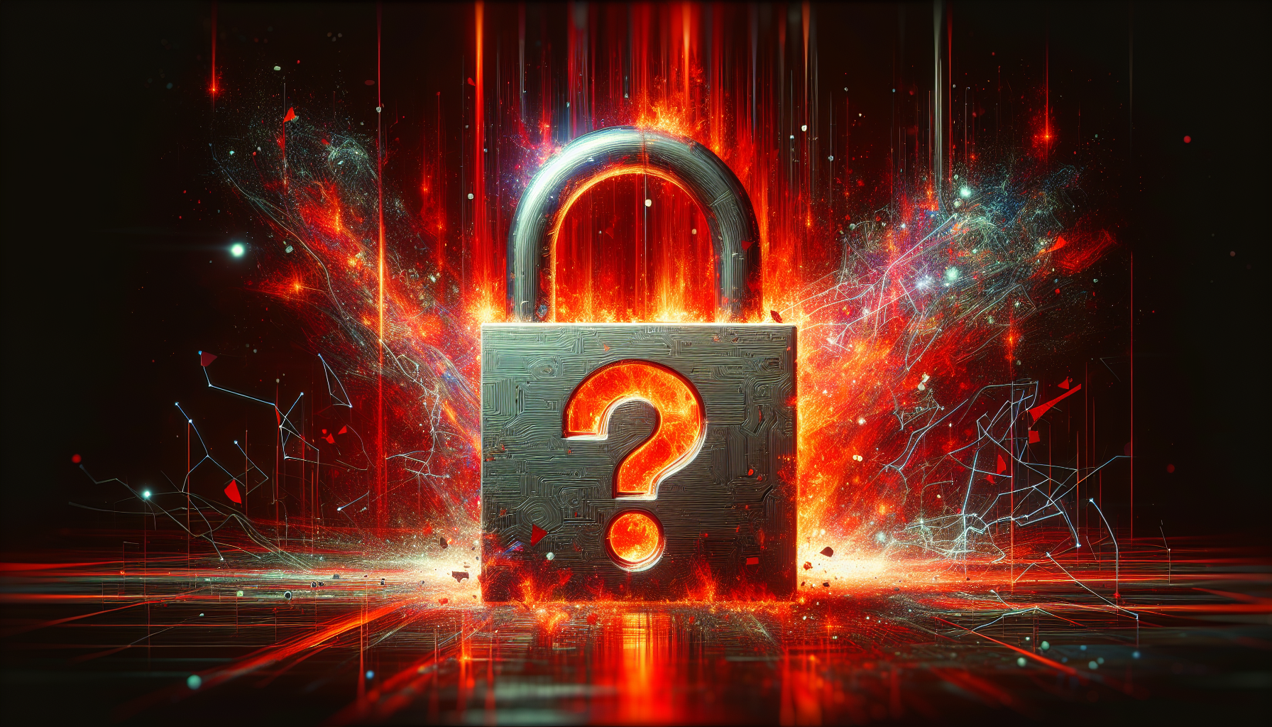 a lock with a question mark in the middle of it