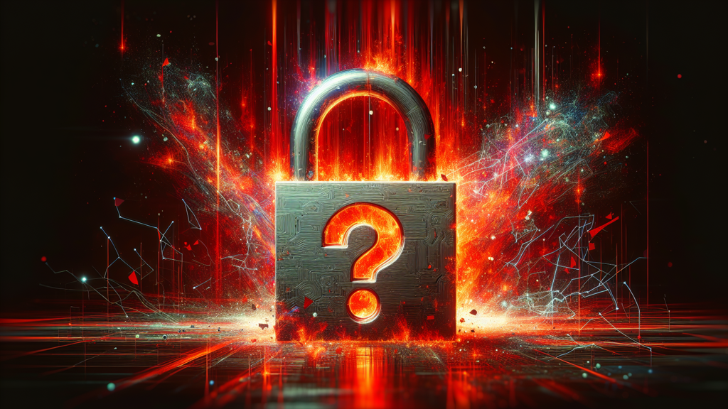 a lock with a question mark in the middle of it