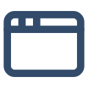 a blue and black logo