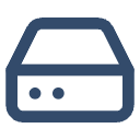 a blue and black logo