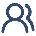 a blue and black logo