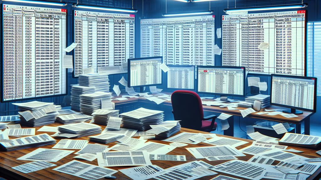 a desk with many papers on it