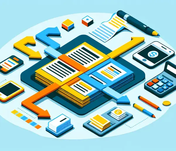 a tablet with various objects around it