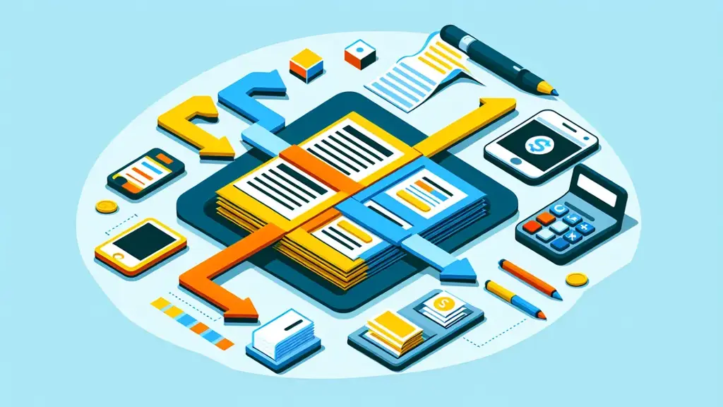 a tablet with various objects around it